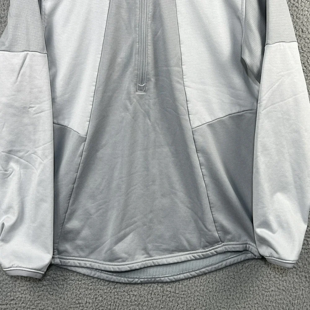 Under Armour Mens M Coldgear 1/2 Zip Fleece Athletic‎ Sweatshirt White Grey